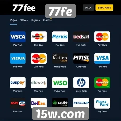 Exploração das opções de pagamento do site 77fe